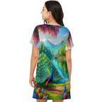 Loose Short-Sleeve Nightgown (Multiple Designs Set 1 - First image shows selected design)
