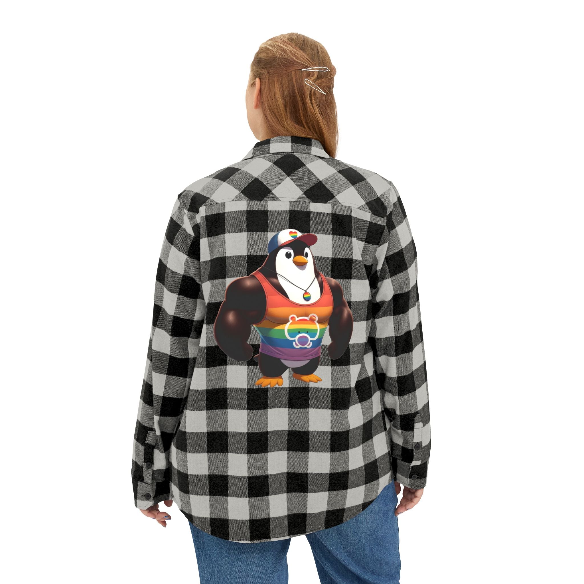 Proud Penguin Bro Cozy Unisex Flannel Shirt