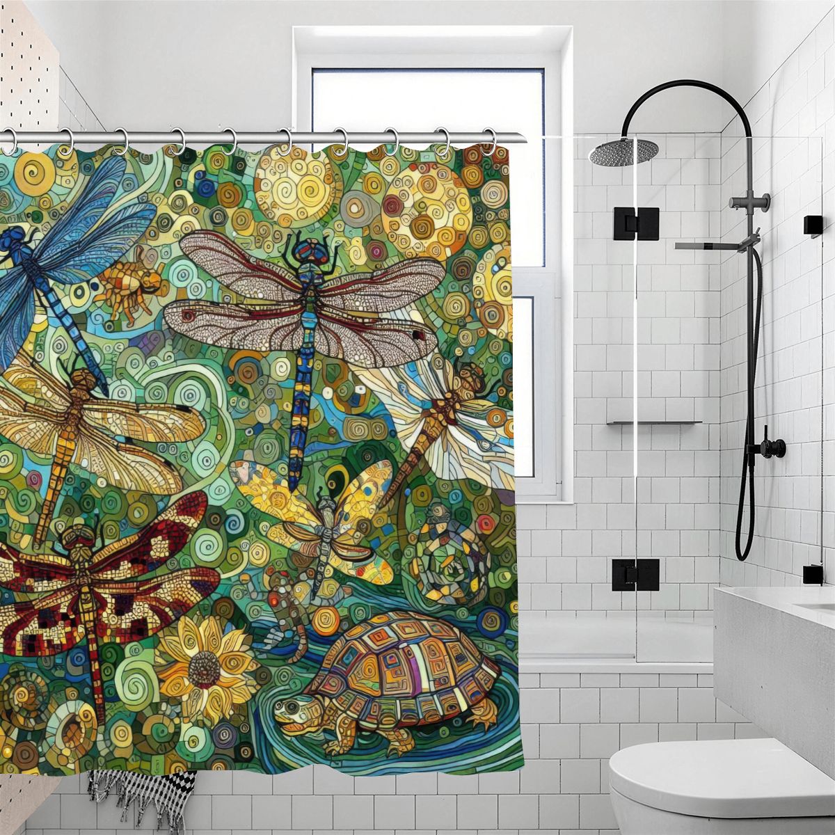 Dragonflies Shower Curtain 70.8"x70.8" (Made in USA)