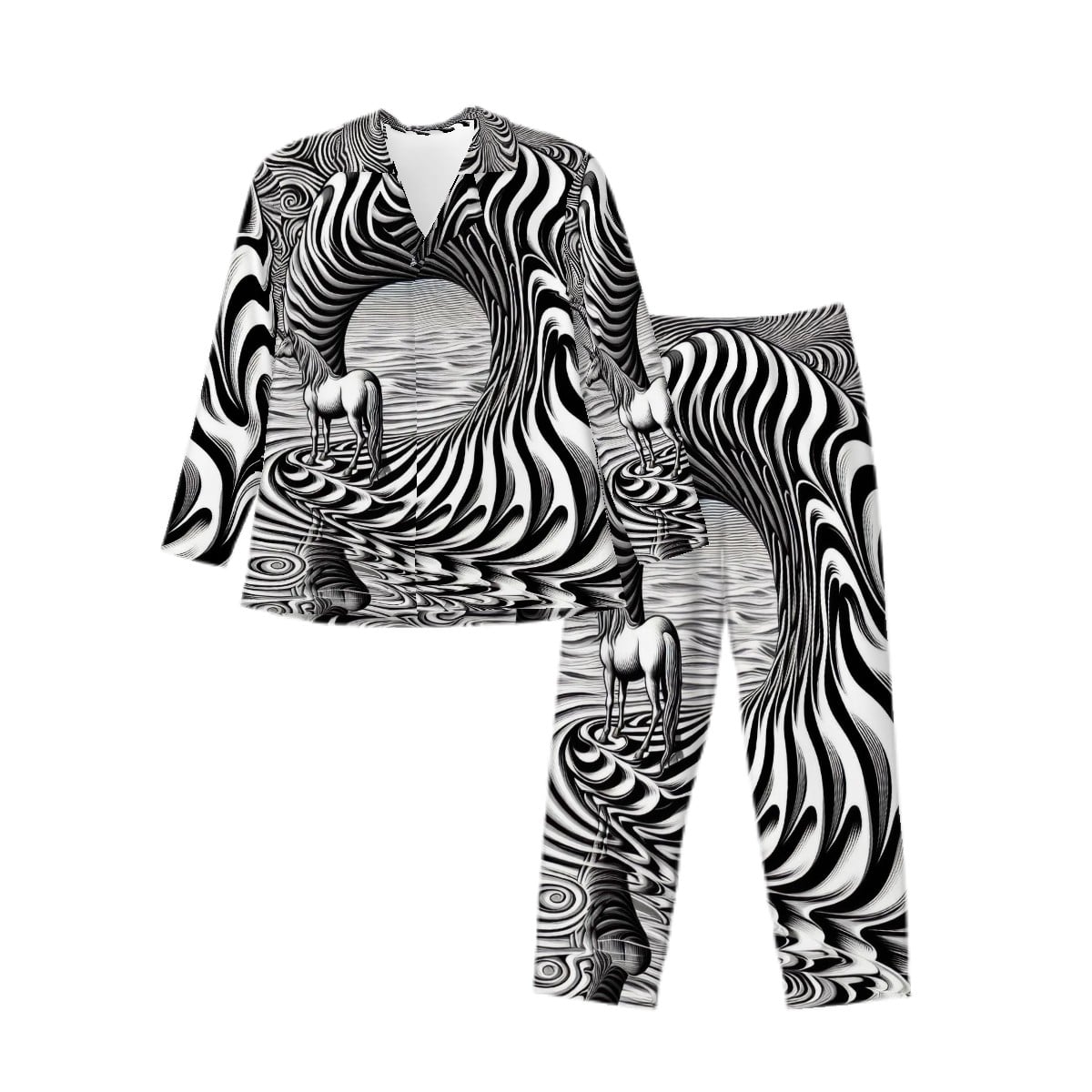 Long Sleeved Pajamas - Multiple Designs  (First image shows selected design)