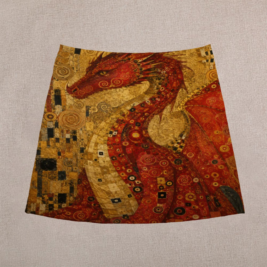Crimson Dragon Mini Skirt