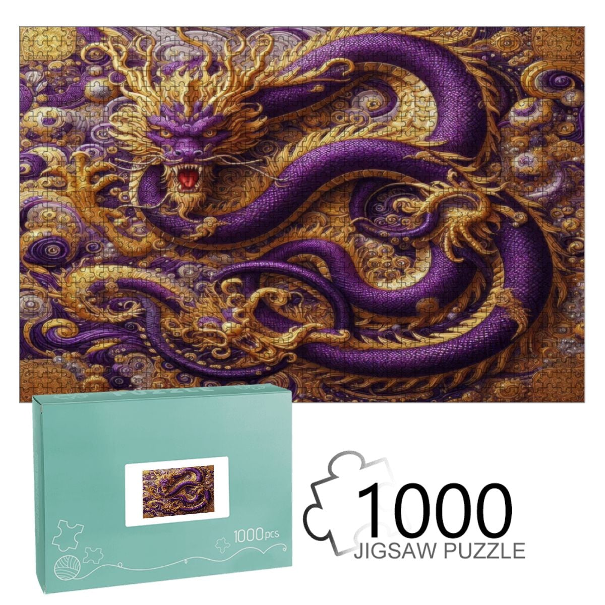 Dragon Art Wooden Jigsaw Puzzle — 1000 Pieces | Multiple Designs