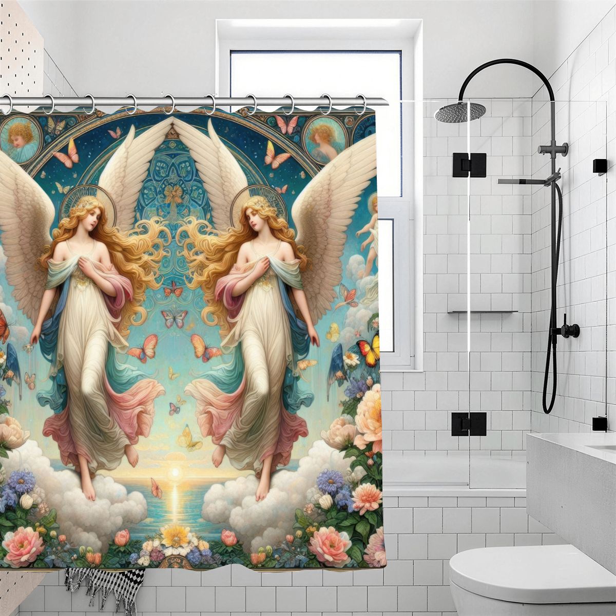 Divine Seraphim Shower Curtain