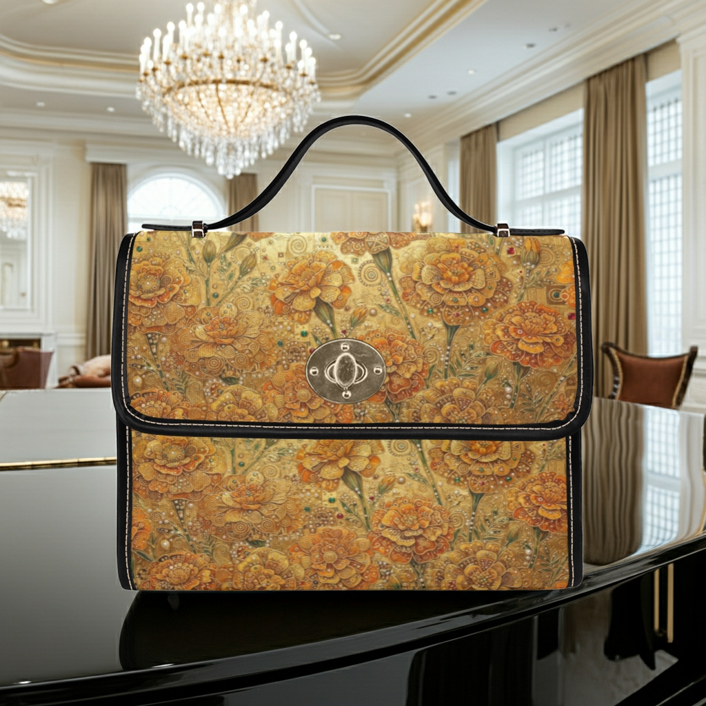Marigolds Satchel Waterproof Canvas Bag