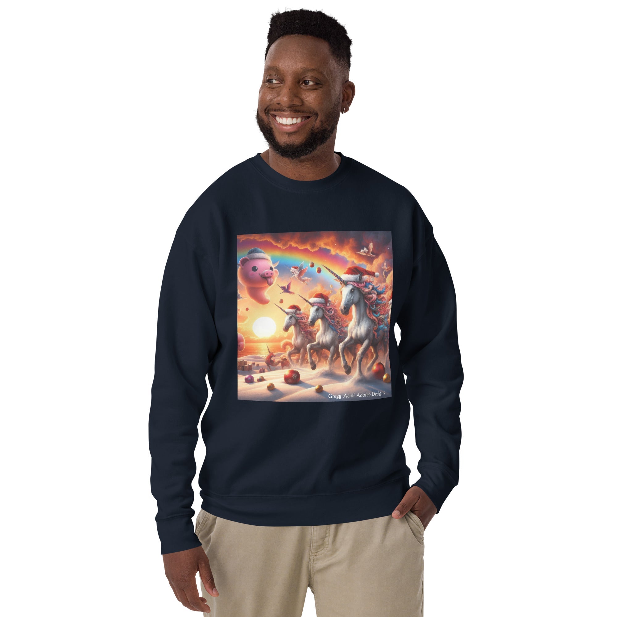 A Season's Greetings Unisex Premium Sweatshirt by Gregg Acini Adoree Designs - Gregg Acini Adoree Designs - Sweatshirt