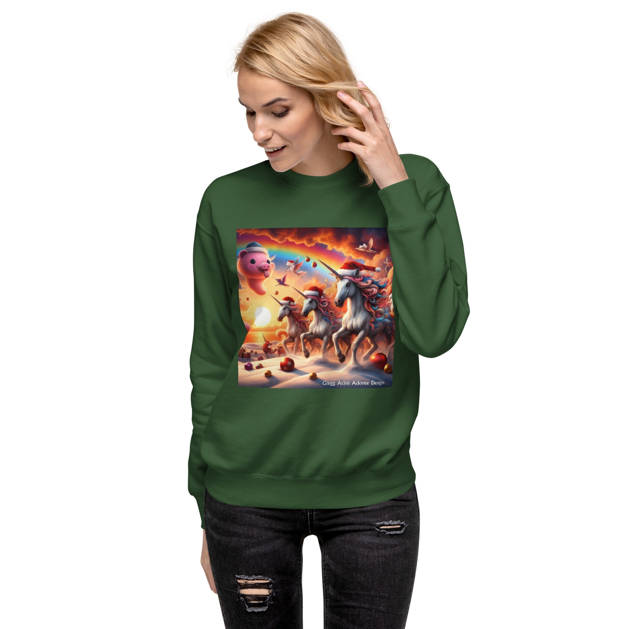 A Season's Greetings Unisex Premium Sweatshirt by Gregg Acini Adoree Designs - Gregg Acini Adoree Designs - Sweatshirt