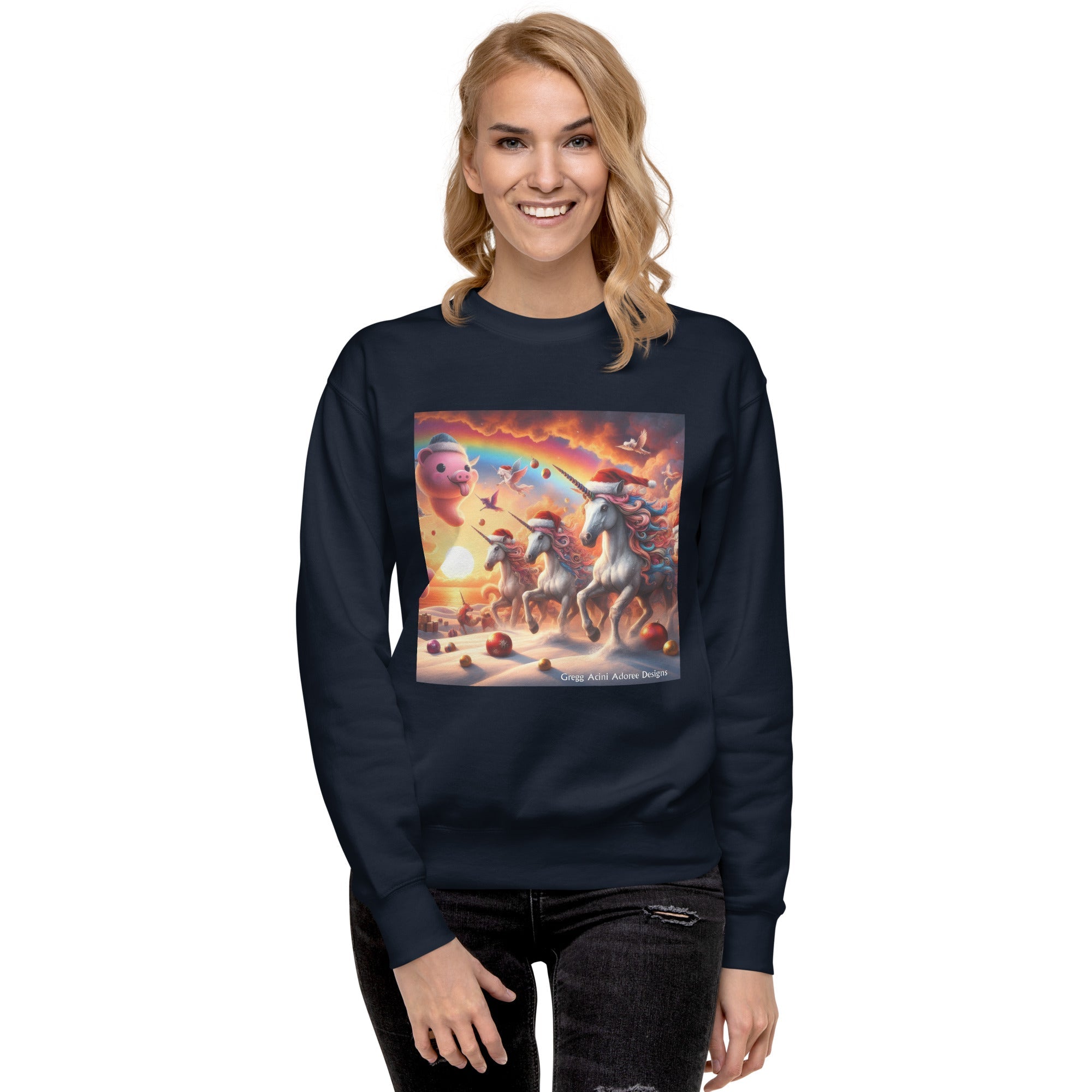 A Season's Greetings Unisex Premium Sweatshirt by Gregg Acini Adoree Designs - Gregg Acini Adoree Designs - Sweatshirt