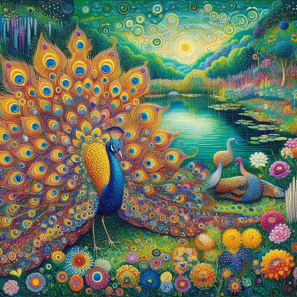 A variety of Peacocks - Gregg Acini Adoree Designs -