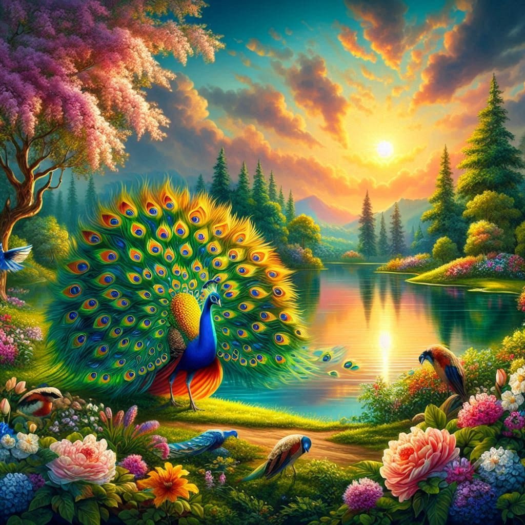 A variety of Peacocks - Gregg Acini Adoree Designs -