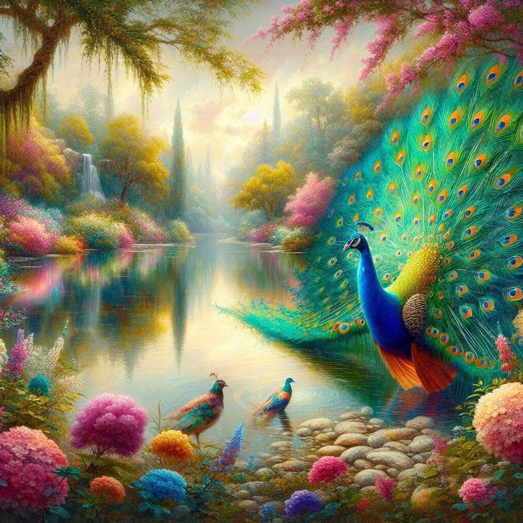 A variety of Peacocks - Gregg Acini Adoree Designs -