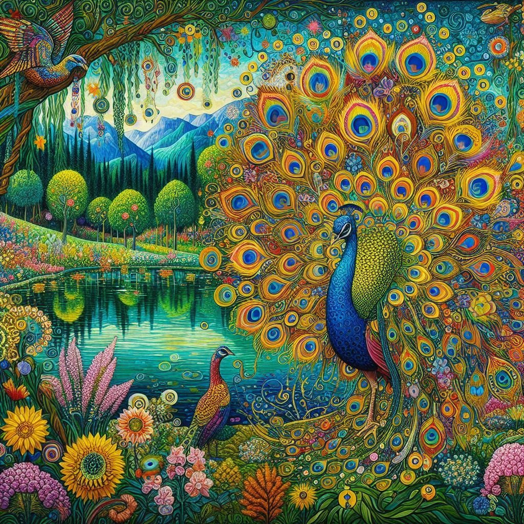 A variety of Peacocks - Gregg Acini Adoree Designs -