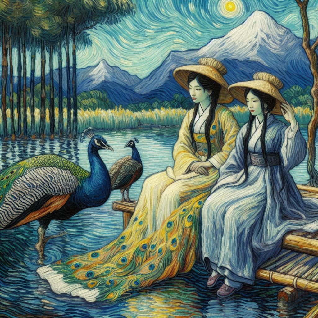 A variety of Peacocks - Gregg Acini Adoree Designs -