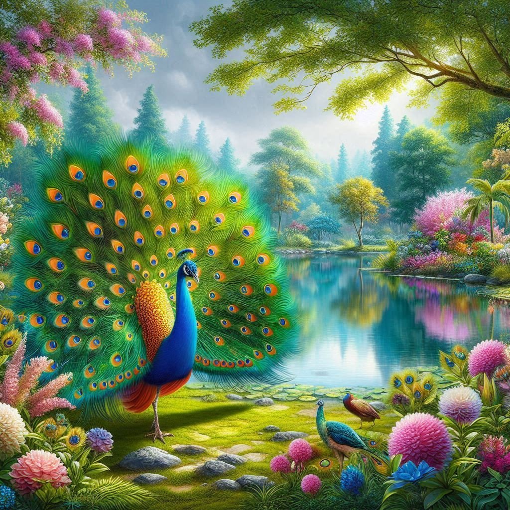 A variety of Peacocks - Gregg Acini Adoree Designs -