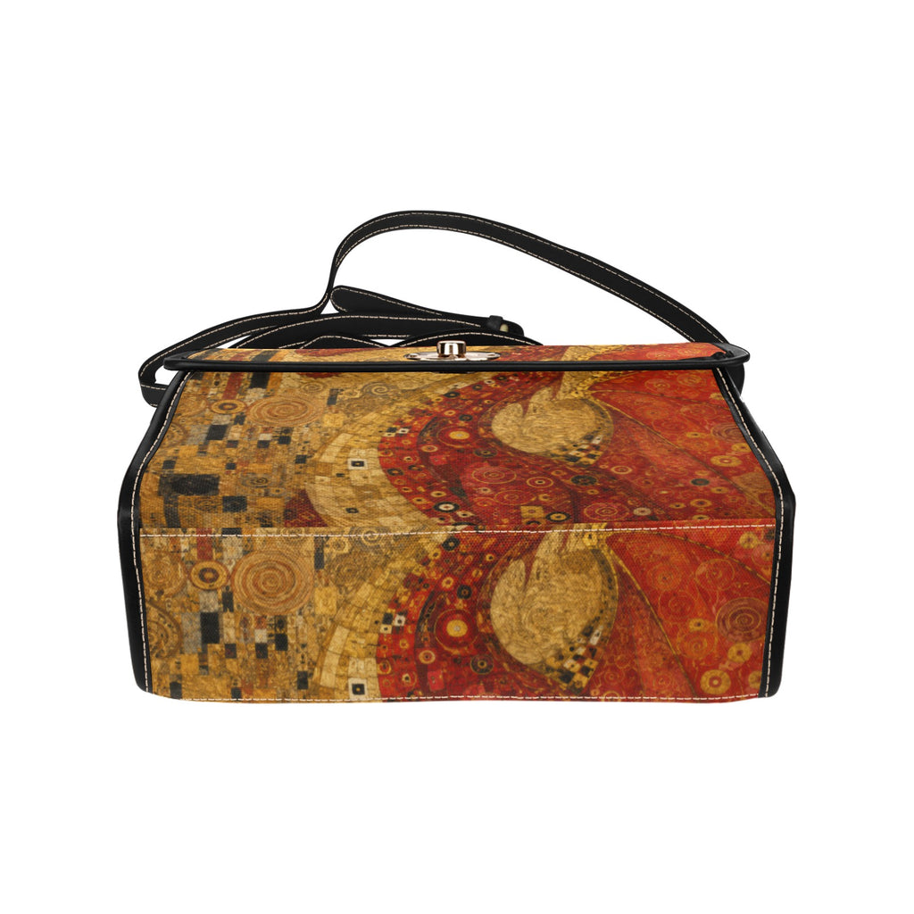 Red Dragon Satchel Waterproof Canvas Bag
