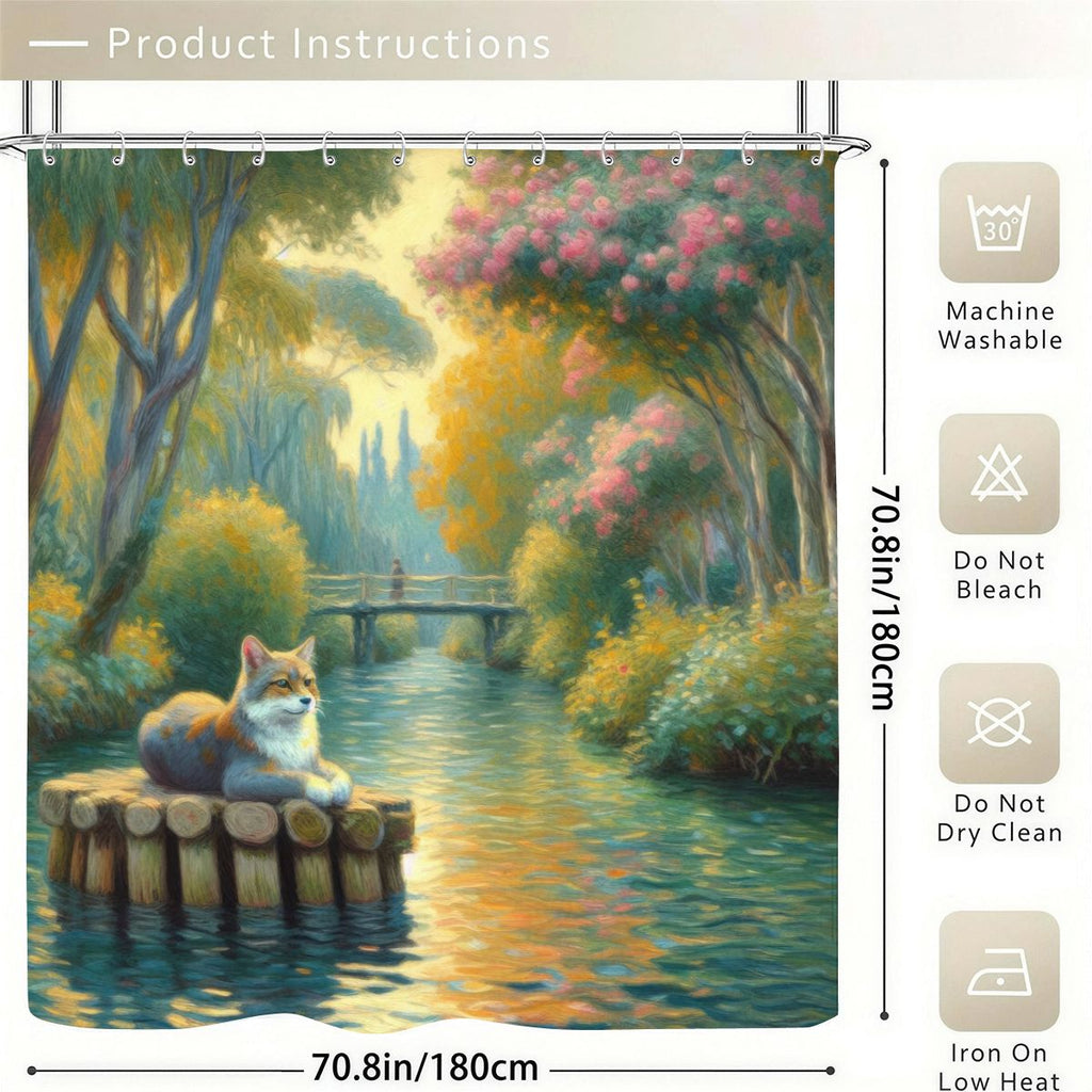 Faux Fossa Shower Curtain 70.8"x70.8" (Made in USA)