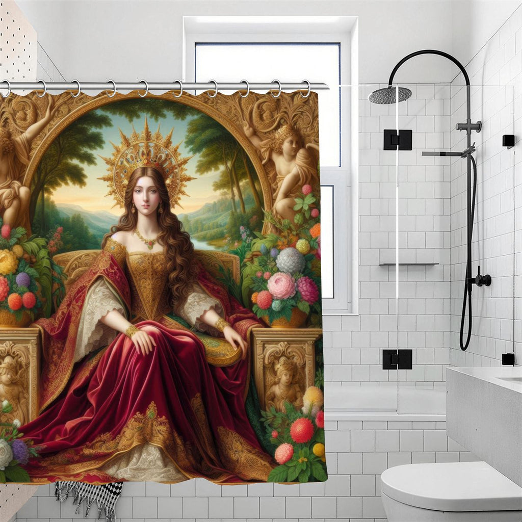 The Golden Halo Queen Shower Curtain 70.8"x70.8" (Made in USA)