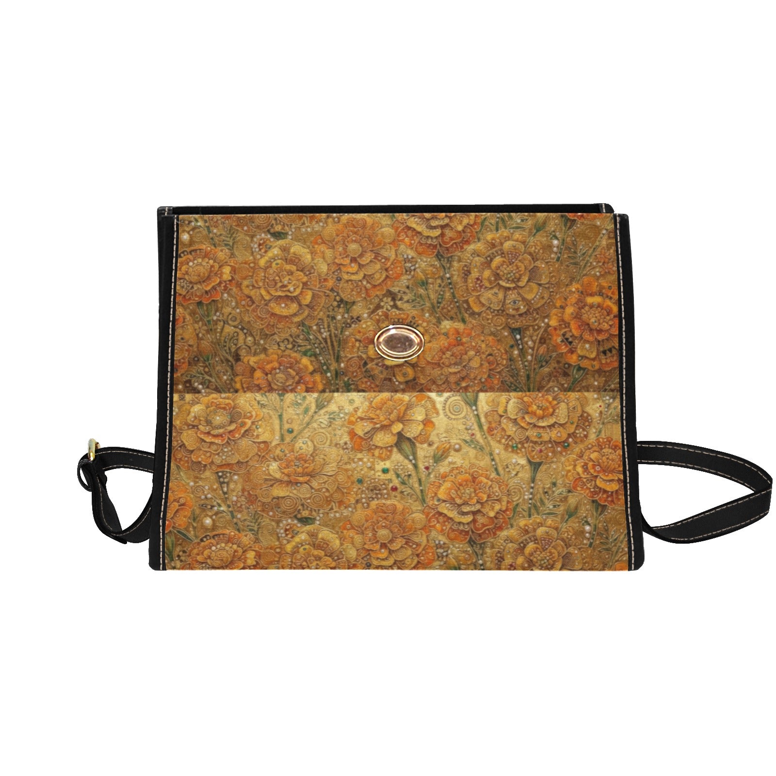 Marigolds Satchel Waterproof Canvas Bag