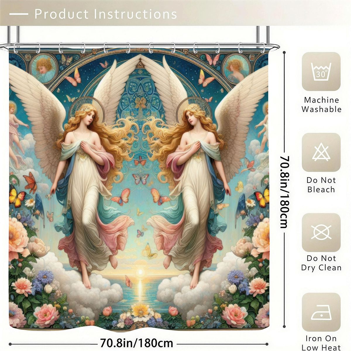 Divine Seraphim Shower Curtain
