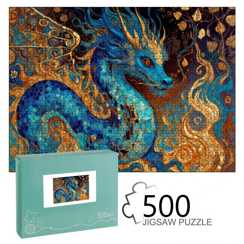 Dragon Art Wooden Jigsaw Puzzle — 500 Pieces | Multiple Designs