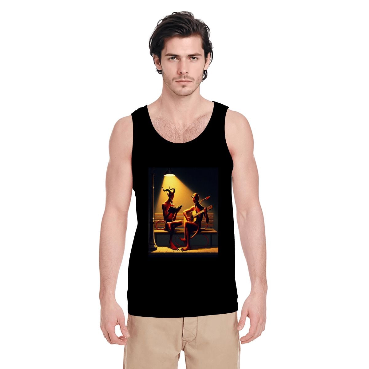 Multiple Designs Cotton Tank Top (First image shows selected design)