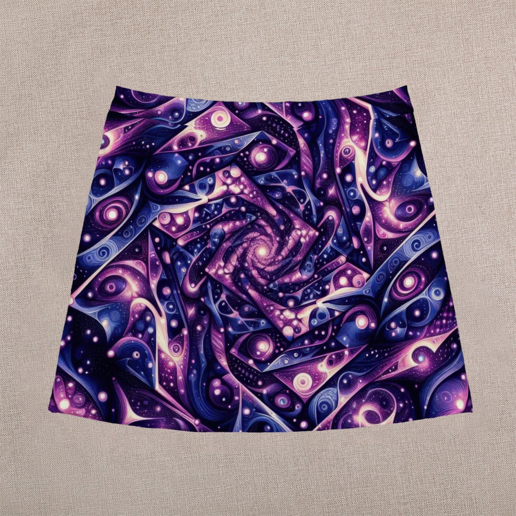 Galactic Purple Mini Skirt | Galaxy Wearable Art