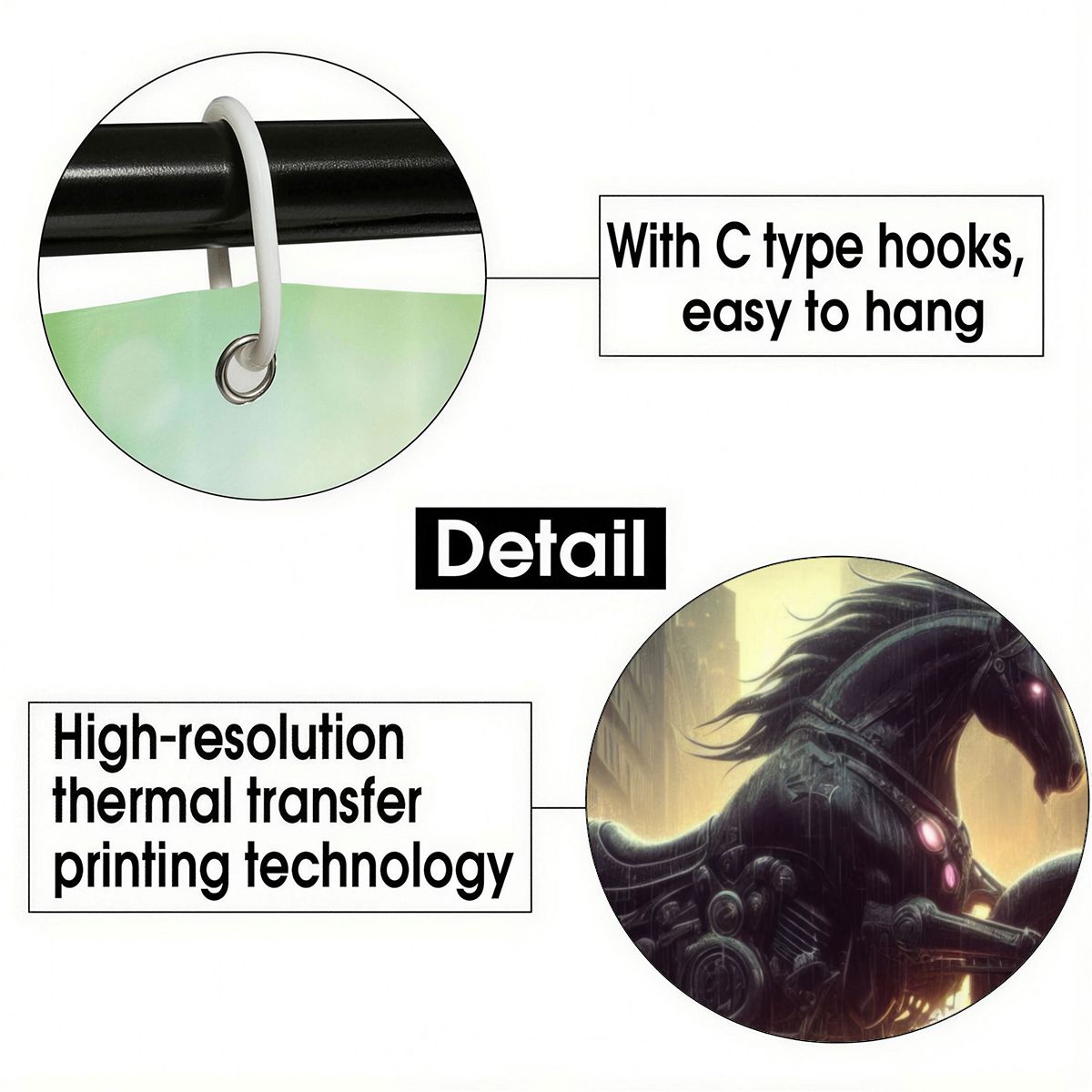 Motorcycle Unicorn Shower Curtain