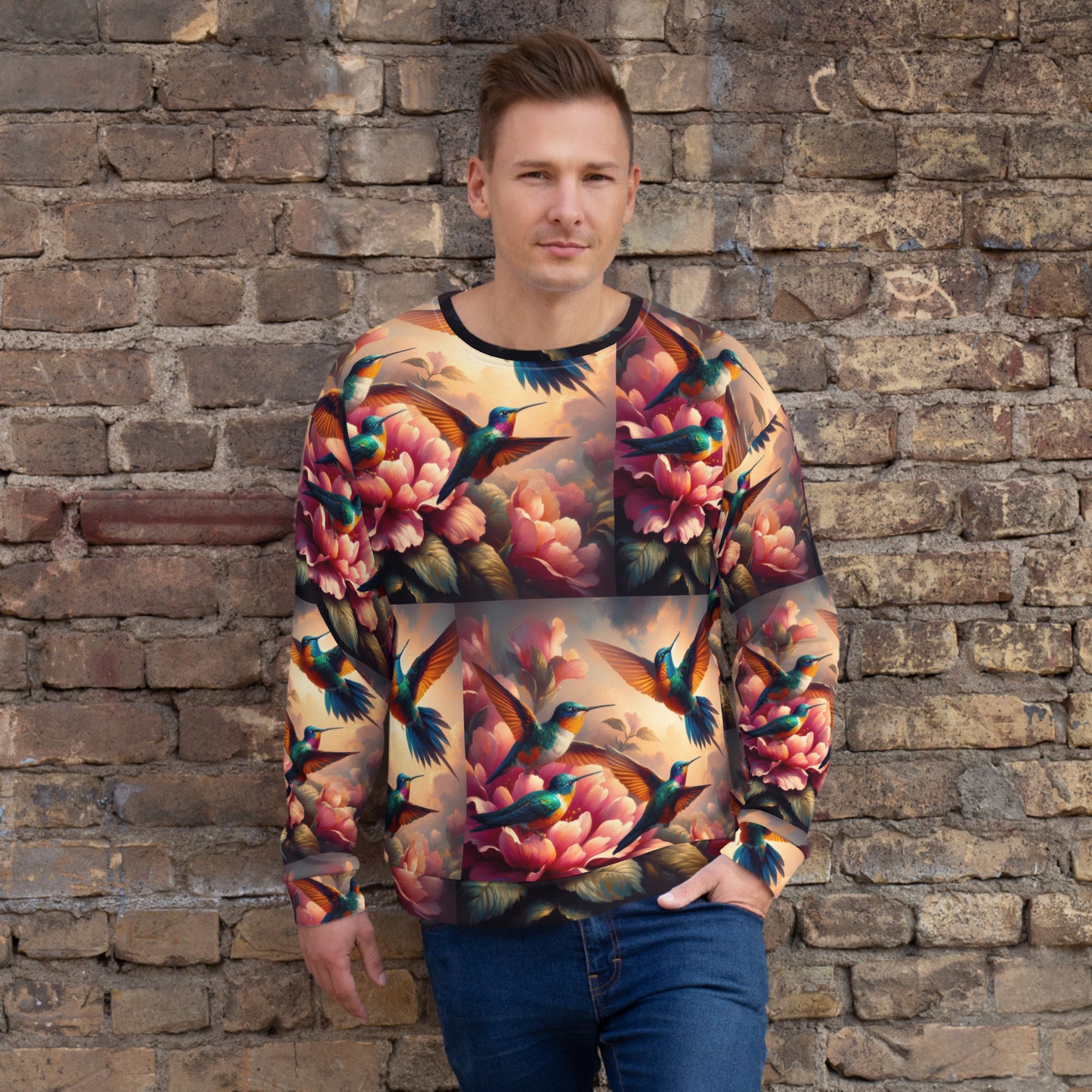 Multicolor Hummingbirds Unisex Sweatshirt by Gregg Acini Adoree Designs