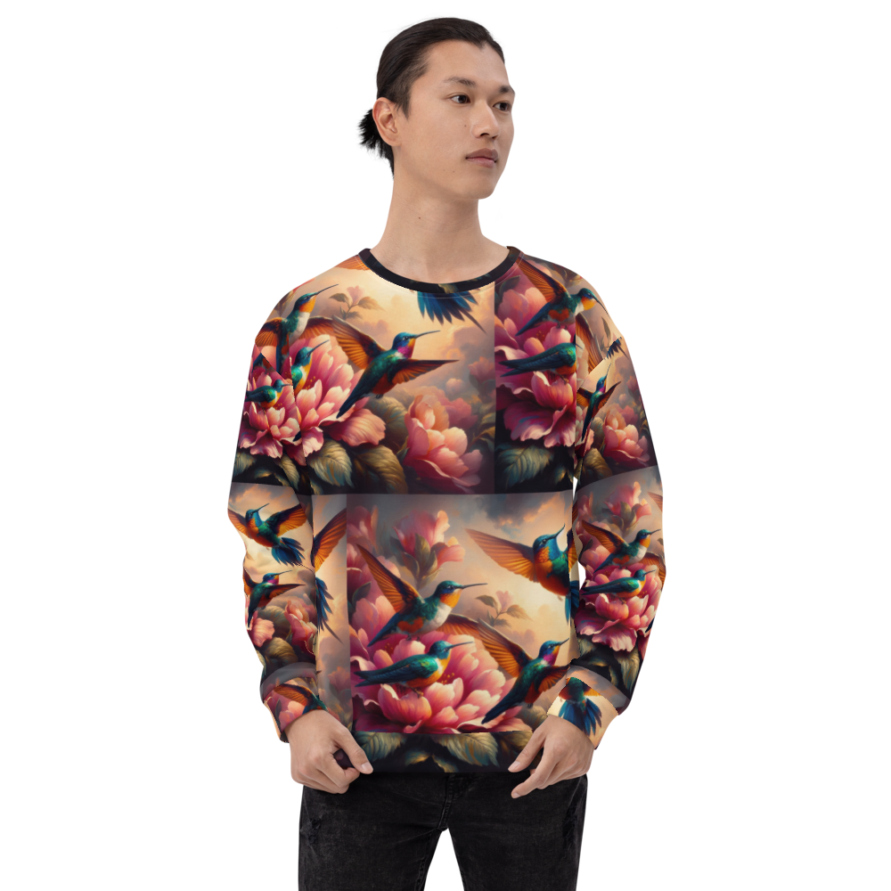 Multicolor Hummingbirds Unisex Sweatshirt by Gregg Acini Adoree Designs