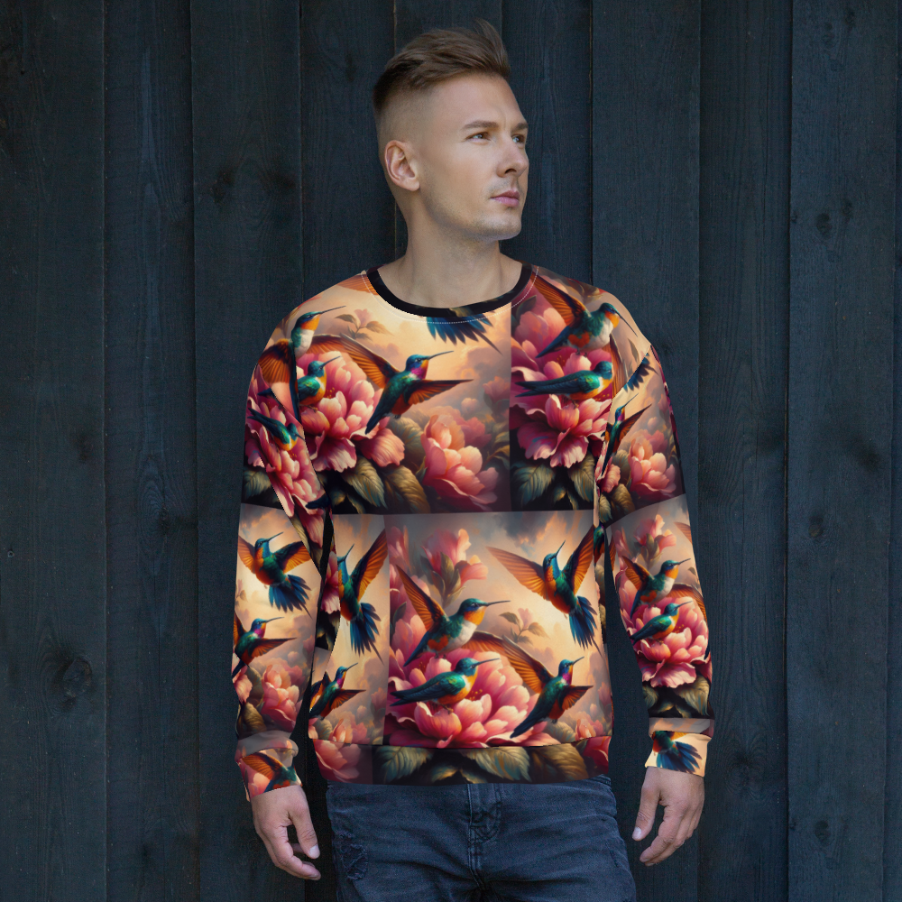 Multicolor Hummingbirds Unisex Sweatshirt by Gregg Acini Adoree Designs