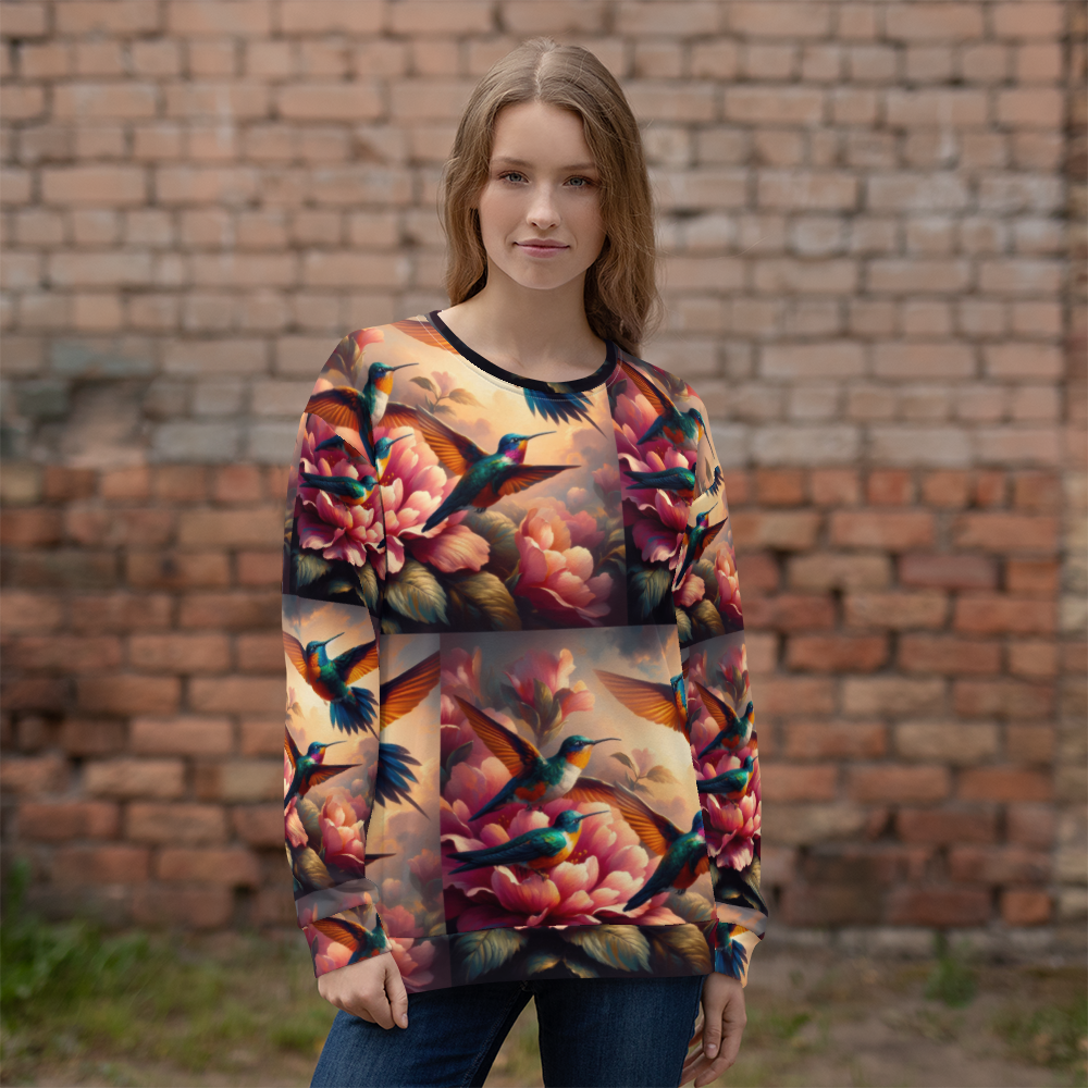 Multicolor Hummingbirds Unisex Sweatshirt by Gregg Acini Adoree Designs