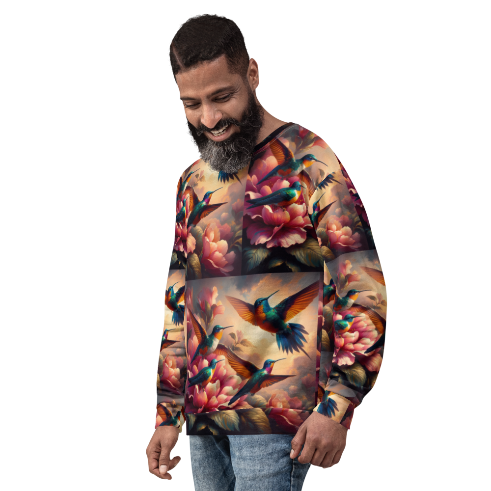 Multicolor Hummingbirds Unisex Sweatshirt by Gregg Acini Adoree Designs