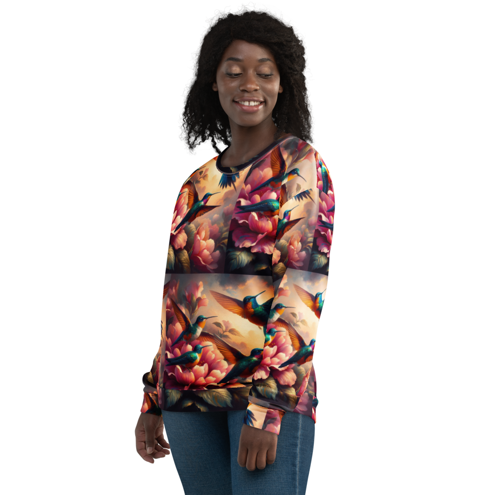 Multicolor Hummingbirds Unisex Sweatshirt by Gregg Acini Adoree Designs