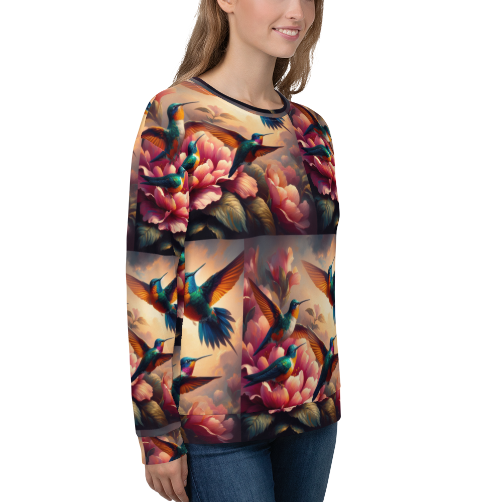 Multicolor Hummingbirds Unisex Sweatshirt by Gregg Acini Adoree Designs