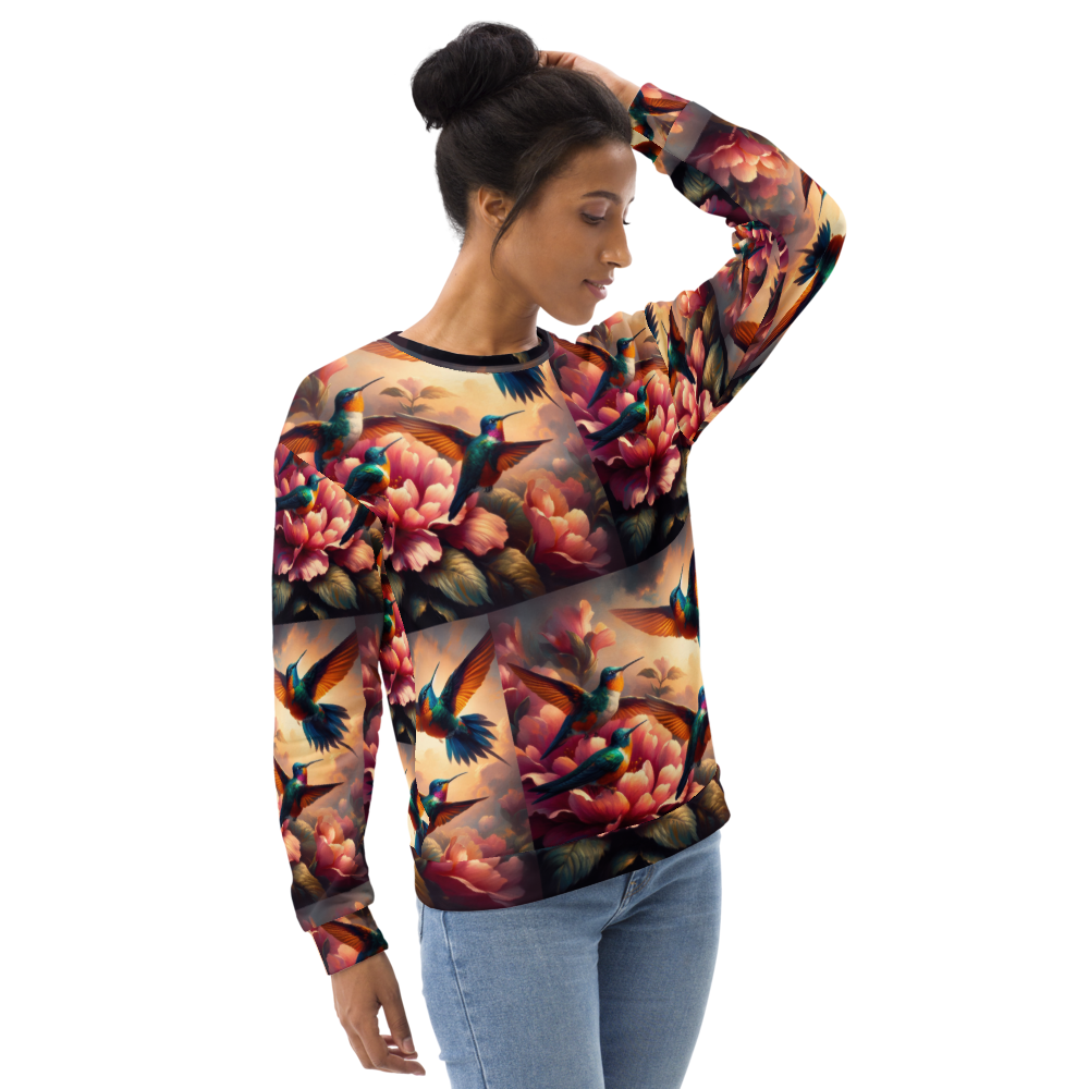 Multicolor Hummingbirds Unisex Sweatshirt by Gregg Acini Adoree Designs