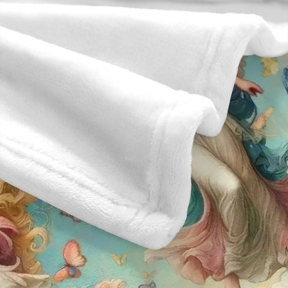 Angels 1 300 GSM Flannel Throw Blanket (Made in USA) - Gregg Acini Adoree Designs - Blanket