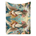 Angels 1 300 GSM Flannel Throw Blanket (Made in USA) - Gregg Acini Adoree Designs - Blanket