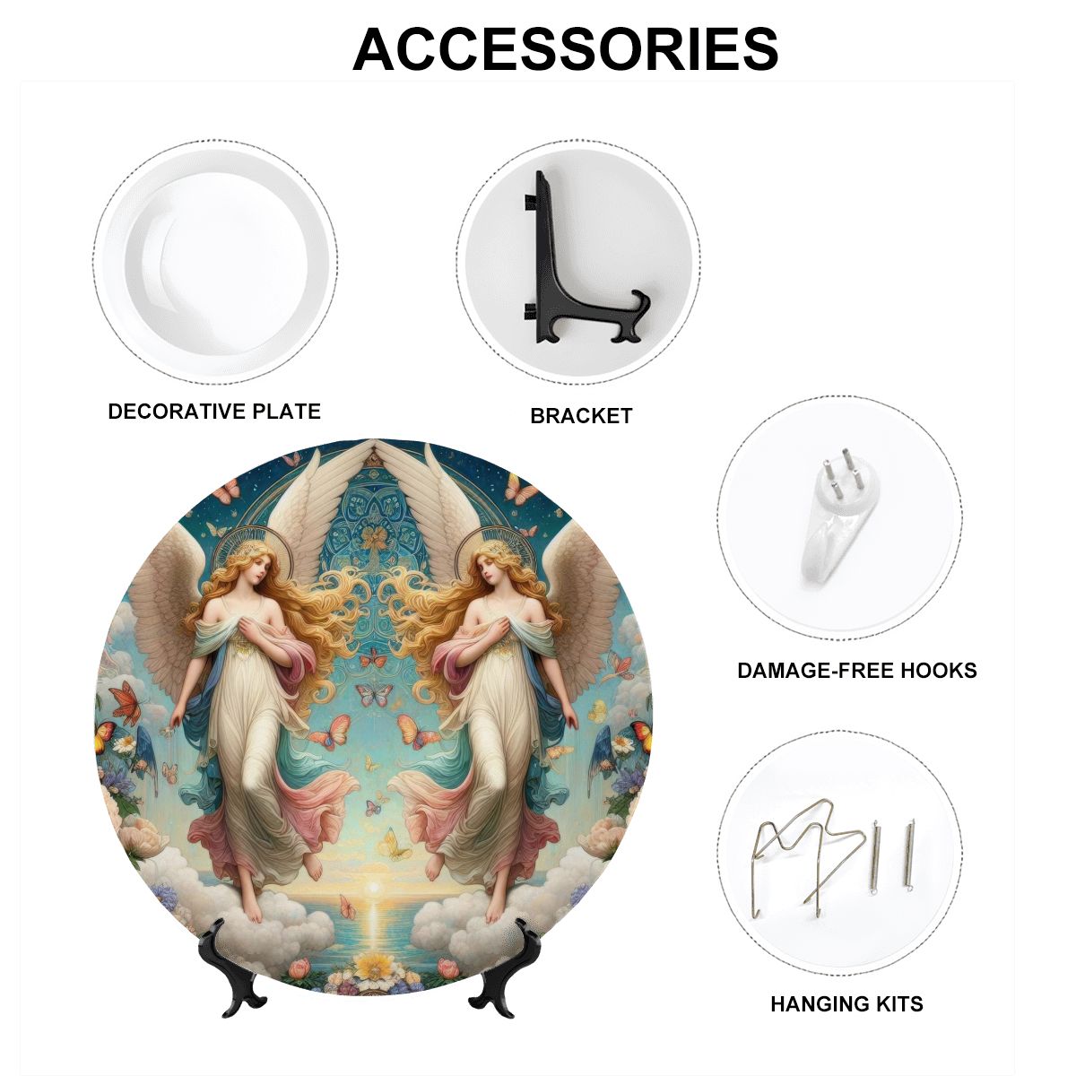 Angels 1 Decorative Plate - Gregg Acini Adoree Designs - Home Accessories