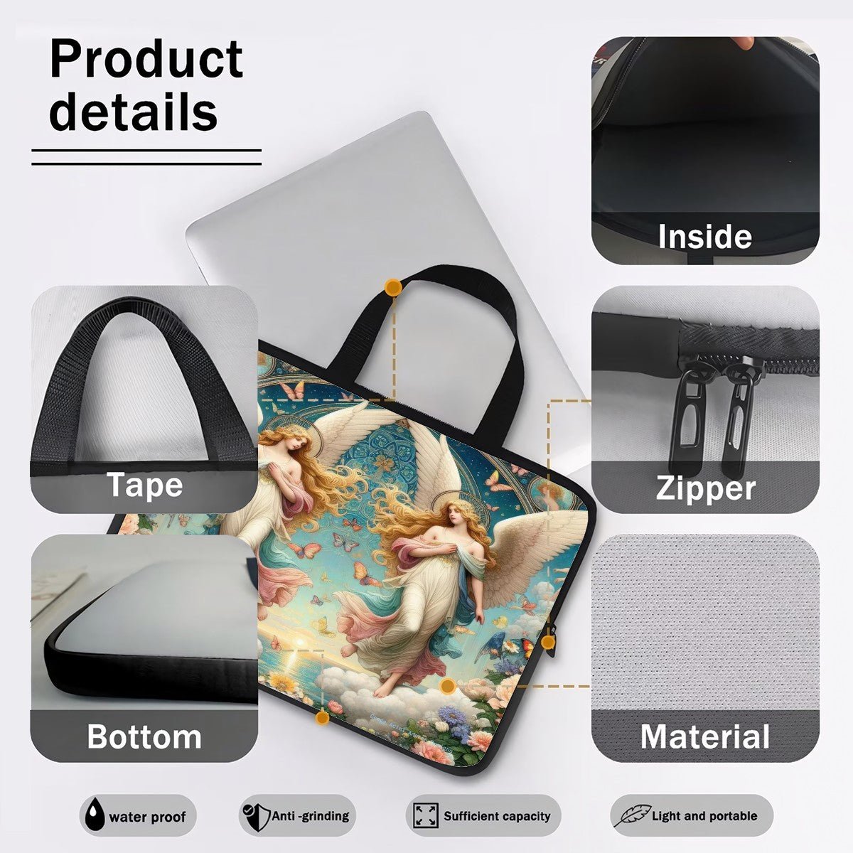 Angels 1 Laptop Bag - Gregg Acini Adoree Designs - Computer Bag