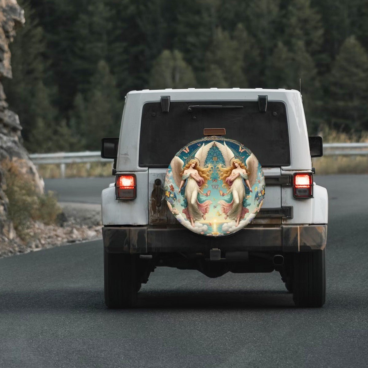 Angels 1 - Thickened Spare Tire Cover - Gregg Acini Adoree Designs - Spare Tire Cover
