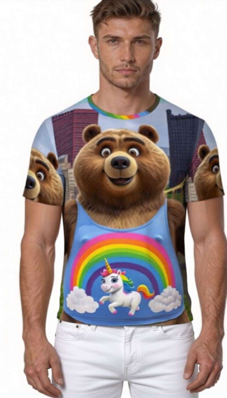 Proud Bear in the City Short-Sleeve T-Shirt