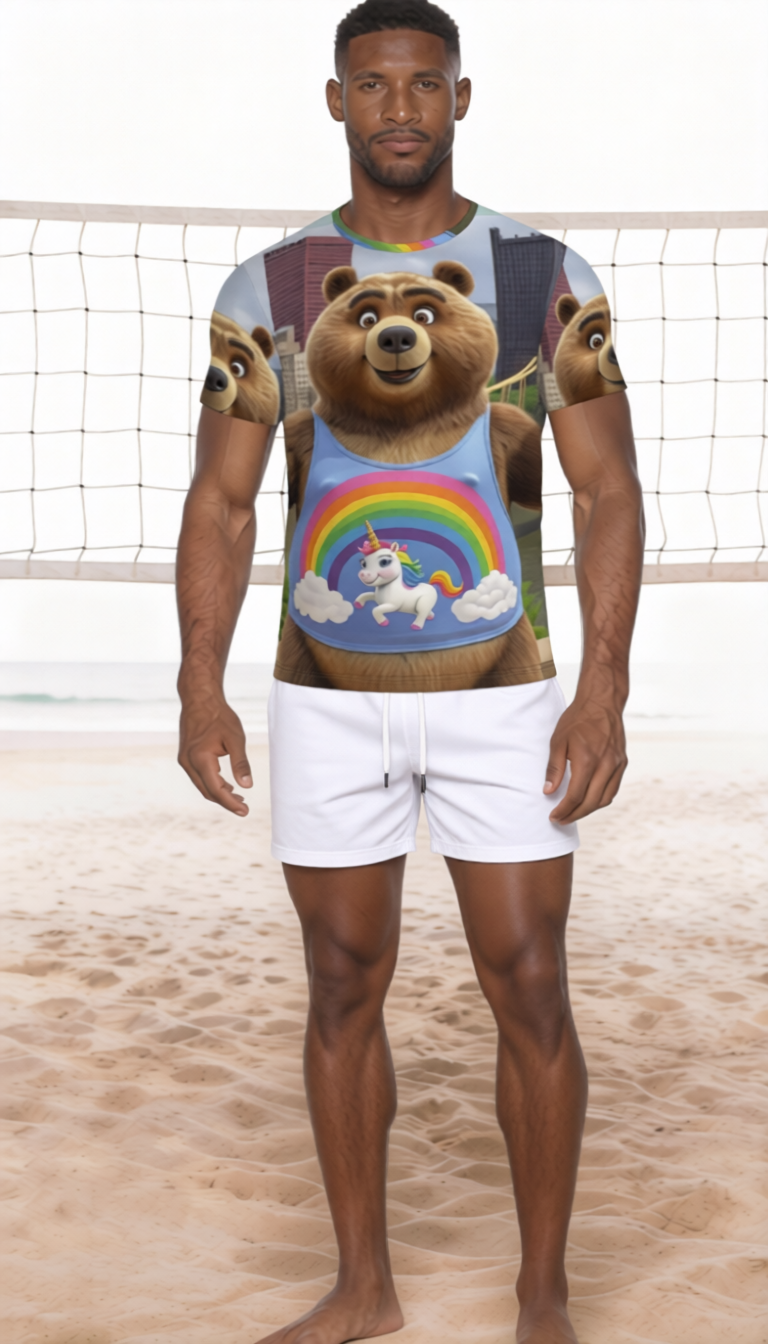 Proud Bear in the City Short-Sleeve T-Shirt