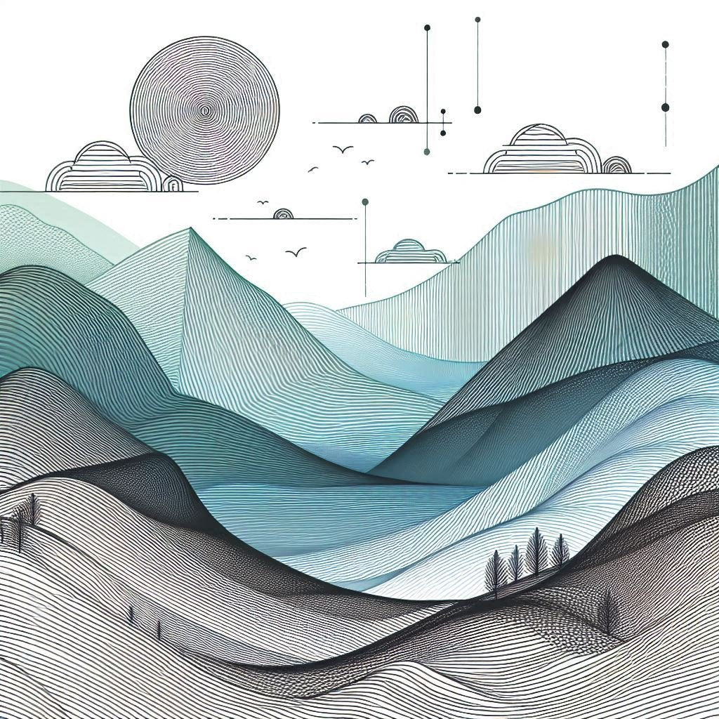 Asian Line Abstracts Study - Gregg Acini Adoree Designs - 