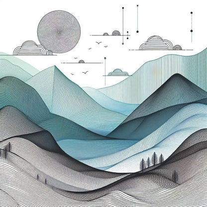 Asian Line Abstracts Study - Gregg Acini Adoree Designs - 