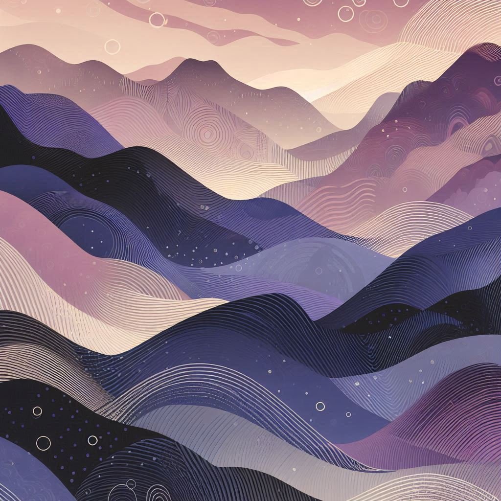 Asian Line Abstracts Study - Gregg Acini Adoree Designs - 