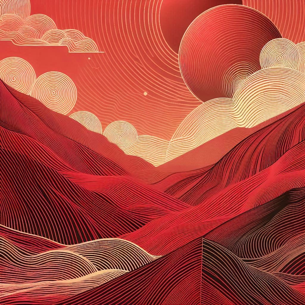 Asian Line Abstracts Study - Gregg Acini Adoree Designs - 