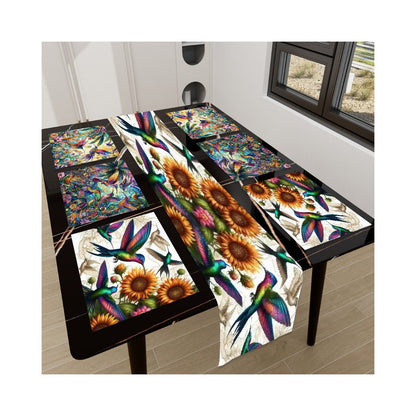 Assorted Hummingbirds Table Runner Placemat Set 7 Pieces - Gregg Acini Adoree Designs - Placemat
