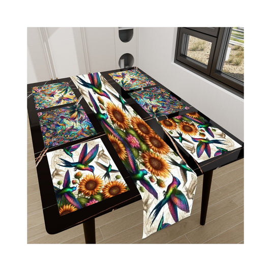 Assorted Hummingbirds Table Runner Placemat Set 7 Pieces - Gregg Acini Adoree Designs - Placemat