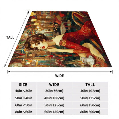 Audrey 300 GSM Flannel Throw Blanket (Made in USA) - Gregg Acini Adoree Designs - Blanket