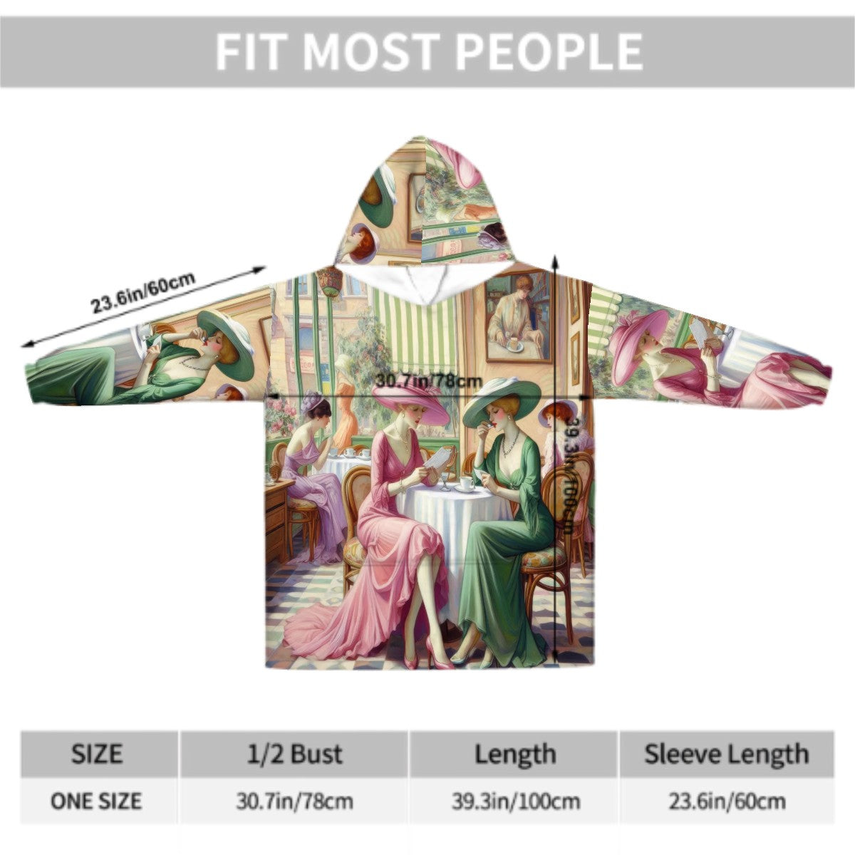 Kiffe Cafe Adult Blanket Hoodie