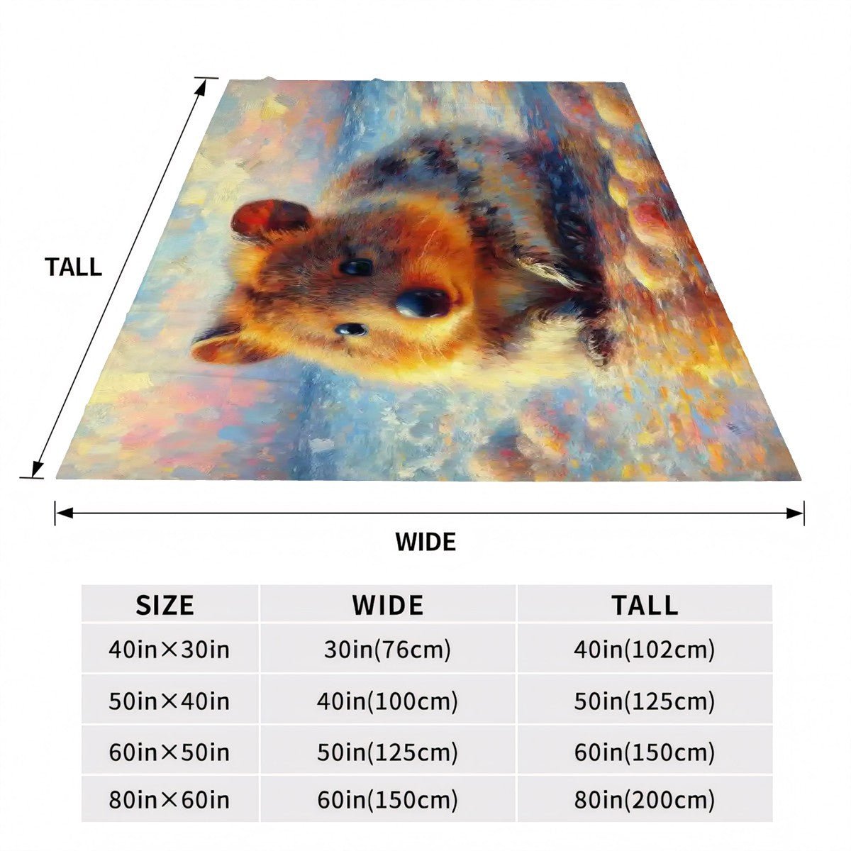 Baby Quokka 300 GSM Flannel Throw Blanket (Made in USA) - Gregg Acini Adoree Designs - Blanket